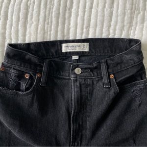 Abercrombie & Fitch 90s Straight Ultra High Rise Black Jeans